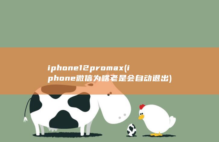 iphone12pro max (iphone微信为啥老是会自动退出)