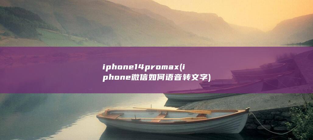 iphone14promax (iphone微信如何语音转文字)